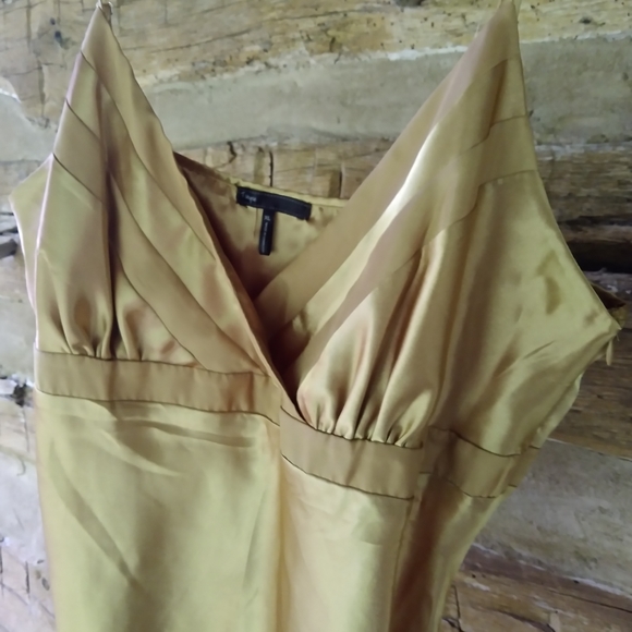 T Style Gold Satin Surplice Bodice Camisole Size XL - Picture 2 of 5